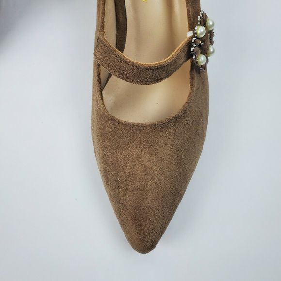 Dusto Faux Suede Block Mary Jane Heel 36/6 EUC - Picture 3 of 8